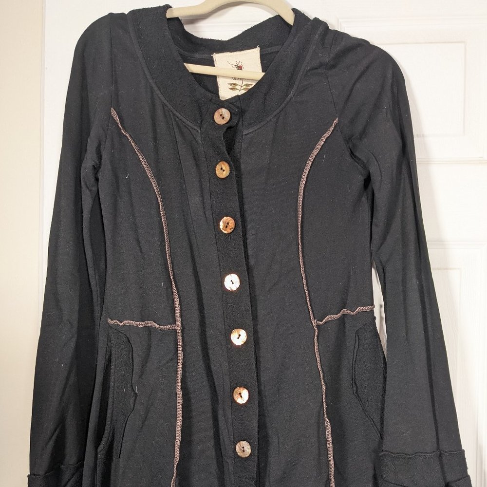 Black Long Sleeved Boheminan Tunic Shirt